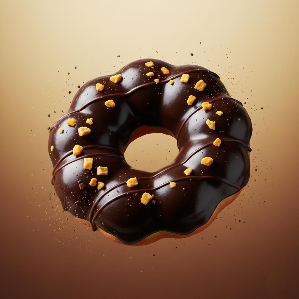 Dark Chocolate Passionfruit Mochi Donut